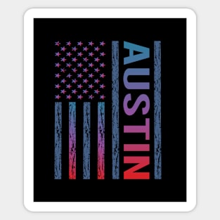 Blue Red Flag - Austin Sticker